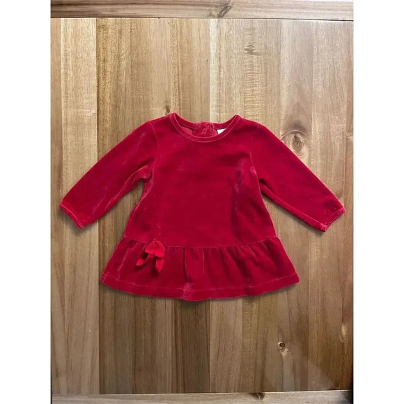 Hanna Andersson Softest Velour Dress Red Size 6-12m 70cm - Picture 1 of 4